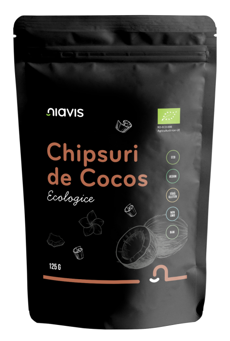 Chipsuri de Cocos RAW Ecologice 125g [2]