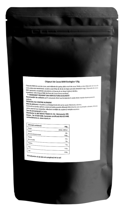 Chipsuri de Cocos RAW Ecologice 125g [3]