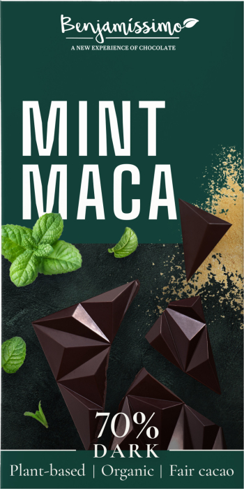 Ciocolata Neagra 70% Cu Menta Si Radacina De Maca - Bio 60g [1]