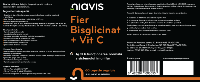 Fier Bisglicinat + Vitamina C 60cps [2]
