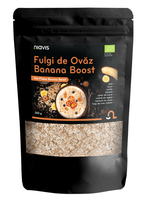 Fulgi de Ovaz Banana Boost Ecologici 250g [1]