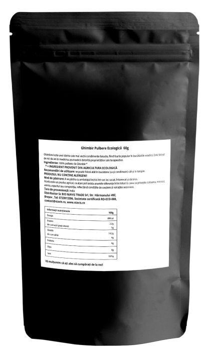 Ghimbir Pulbere Ecologica/BIO 60g [3]