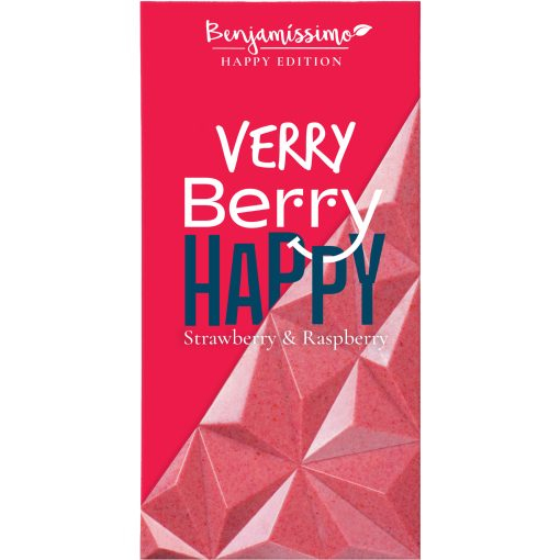 Happy Verry Berry - Bio - Ciocolata Alba Cu Capsuni Si Zmeura 60g [1]