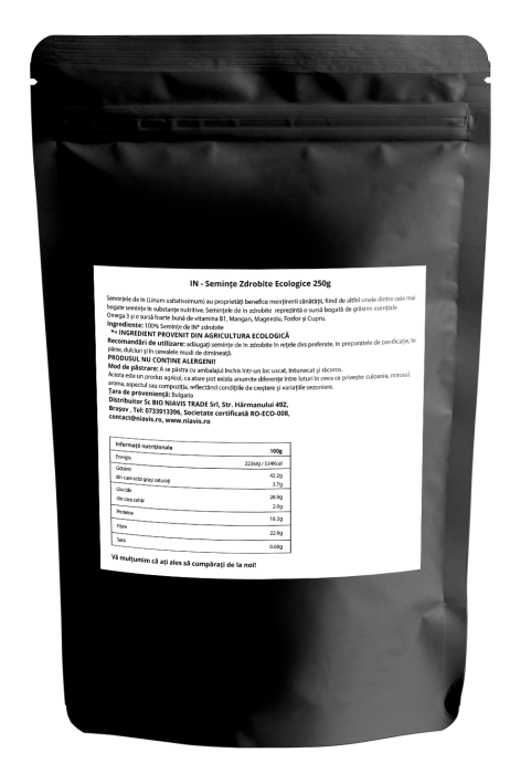 Seminte de In Zdrobite Ecologice/Bio 250g [3]