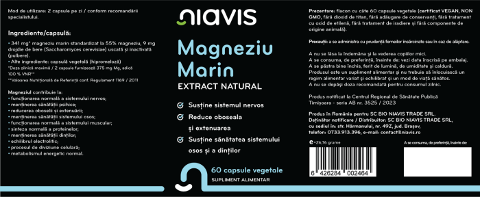 Magneziu Marin Extract Natural 60 cps [2]