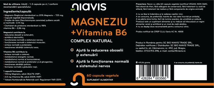 Magneziu + Vitamina B6 60cps [2]