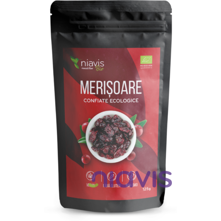Merisoare Ecologice/BIO Indulcite cu Suc de Mere 125g [2]