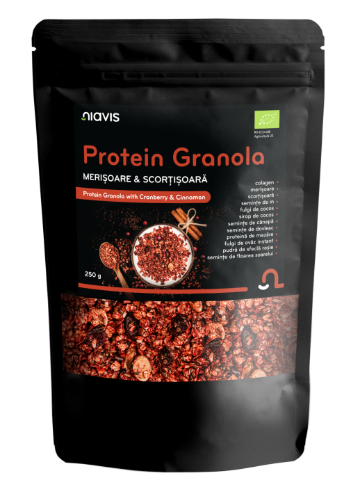Protein Granola - Merisoare & Scortisoara Ecologica 250g [1]