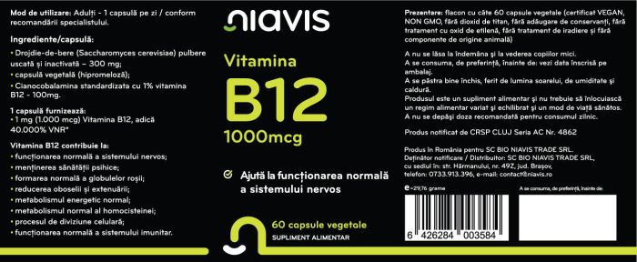 Vitamina B12 1000mcg 60cps [2]