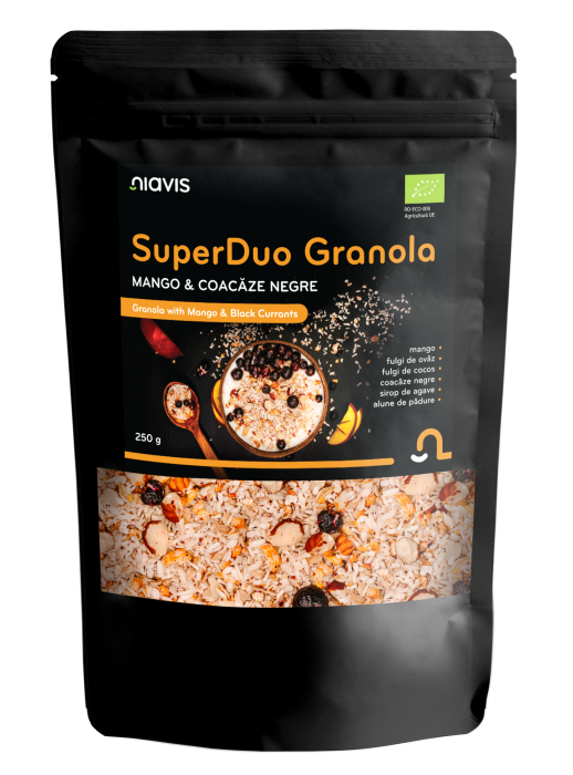 SuperDuo Granola - Mango & Coacaze Negre Ecologica 250g [1]