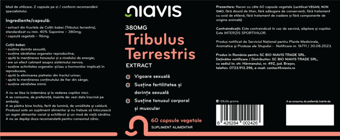 Tribulus Terrestris Extract 380mg 60cps [2]