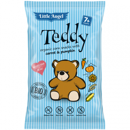 Pufuleti Din Porumb Cu Morcov Si Dovleac Bio - Teddy 15g [1]
