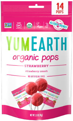 Gustari - Acadele Organice Capsuni YumEarth 14buc
