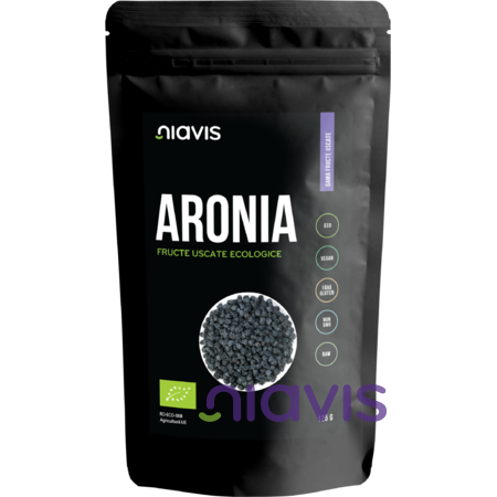 Seminte / Alune / Nuci - Aronia Fructe Uscate Raw Ecologice 125g