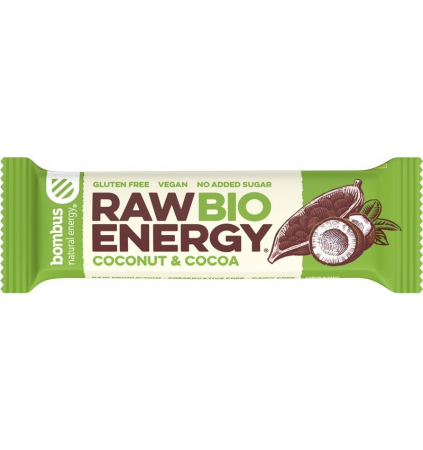 Batoane - Baton Energizant Cu Nuca De Cocos Si Cacao Raw Energy Bio 50g