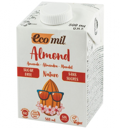 Lapte Vegetal - Bautura Bio Natur De Migdale Fara Zahar 500 ml
