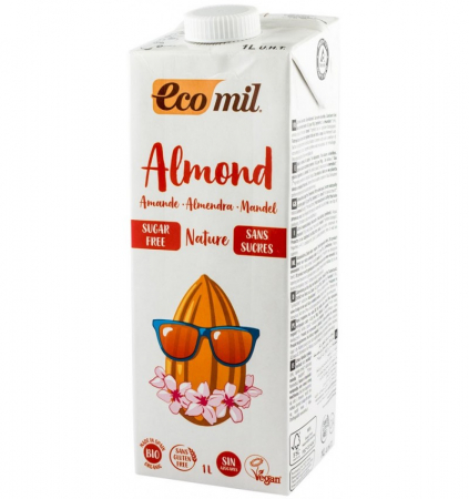 Lapte Vegetal - Bautura De Migdale Natur Fara Zahar Bio Ecomil 1L