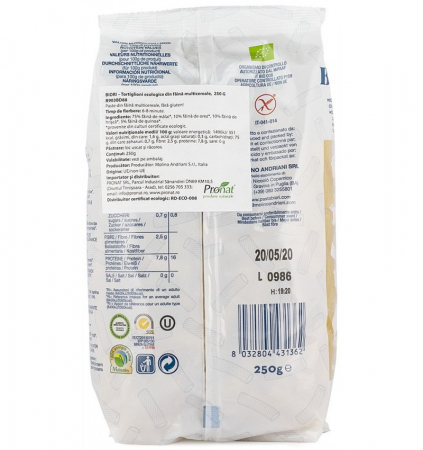 Paste Tortiglioni Din Multicereale BIO - Biori 250g [1]