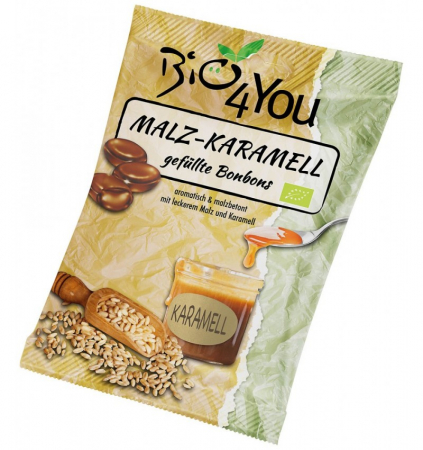 Bomboane / Acadele / Jeleuri - Bomboane Bio Cu Malt Din Orz Si Caramel 75g