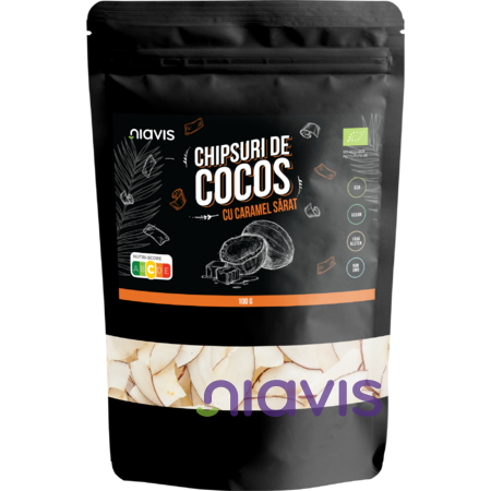 Chipsuri - Chipsuri de Cocos Cu Caramel Sarat Ecologice/Bio 100g