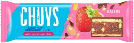 Noutati - Chuvs - Naploitana Glazurata Cu Capsuni Si Arahide 30g