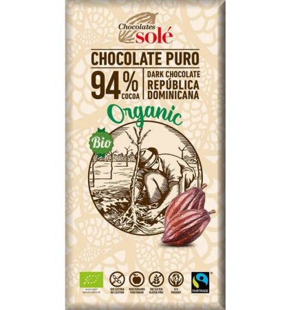 Ciocolata - Ciocolata Neagra Bio Si Fairtrade 94% Cacao 100g