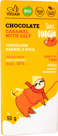 Ciocolata - Ciocolata Neagra Cu Caramel Sarat BIO 50% GF, VEGAN 50G