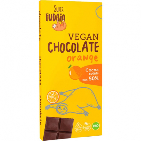 Produse - Ciocolata neagra BIO 50% portocale cu zahar din trestie 80g