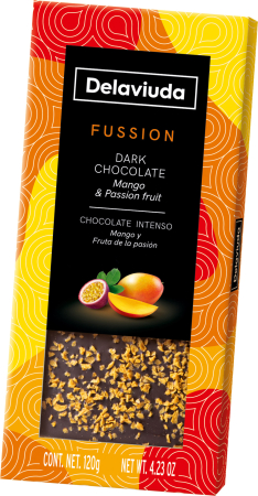 Ciocolata Neagra - Fussion - Ciocolata Neagra Cu Mango Si Fructul Pasiunii 120g