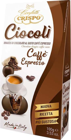 Bomboane - Ciocoli - Drajeuri Din Ciocolata Neagra Cu "Caffe Espresso" 100g