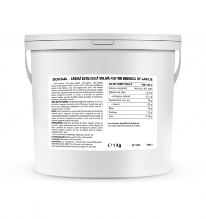 Creme / Unturi - Crema Bio Solida Pentru Budinca De Vanilie 1kg