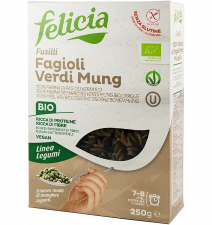 Reg-Enor - Paste Fusili Din Fasole Mung BIO - Felicia 250g