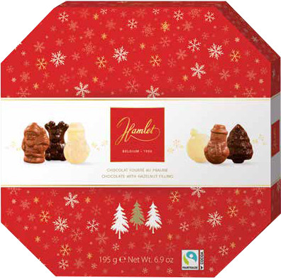 Pentru Craciun - Figurine De Crăciun Din Ciocolată Umplute Cu Unt De Arahide 195g