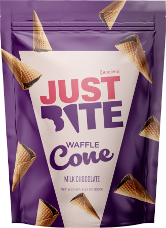 Gustari - Just Bite - Mini Cornete Cu Ciocolata Cu Lapte 120g