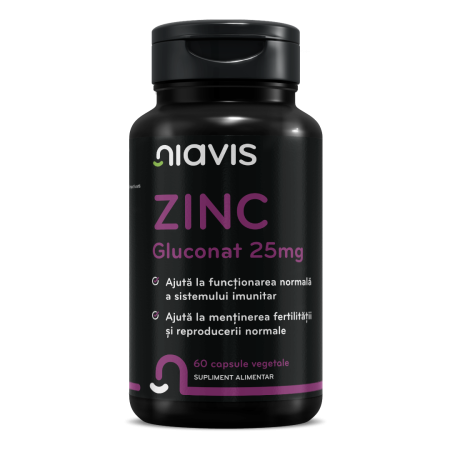 Suplimente - Zinc Gluconat 25mg 60cps