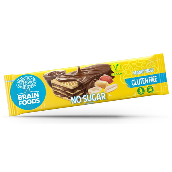Gustari - Napolitane fără Gluten Învelite în Ciocolată, cu Cremă Arahide 40g