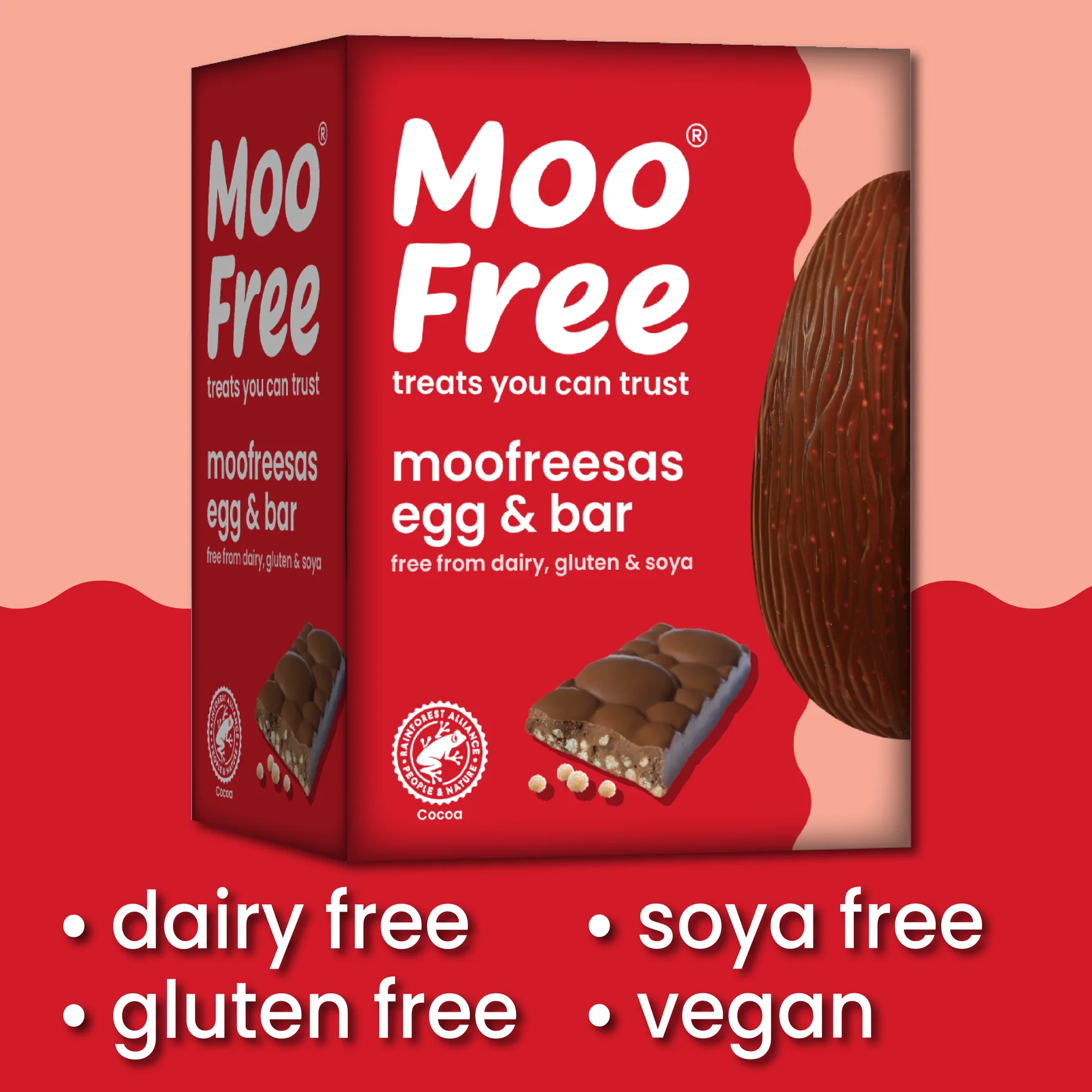 Pentru Paste - Ouă de Paște Moofreesas fără lactate și vegan cu pungă de Moofreesas (135g)