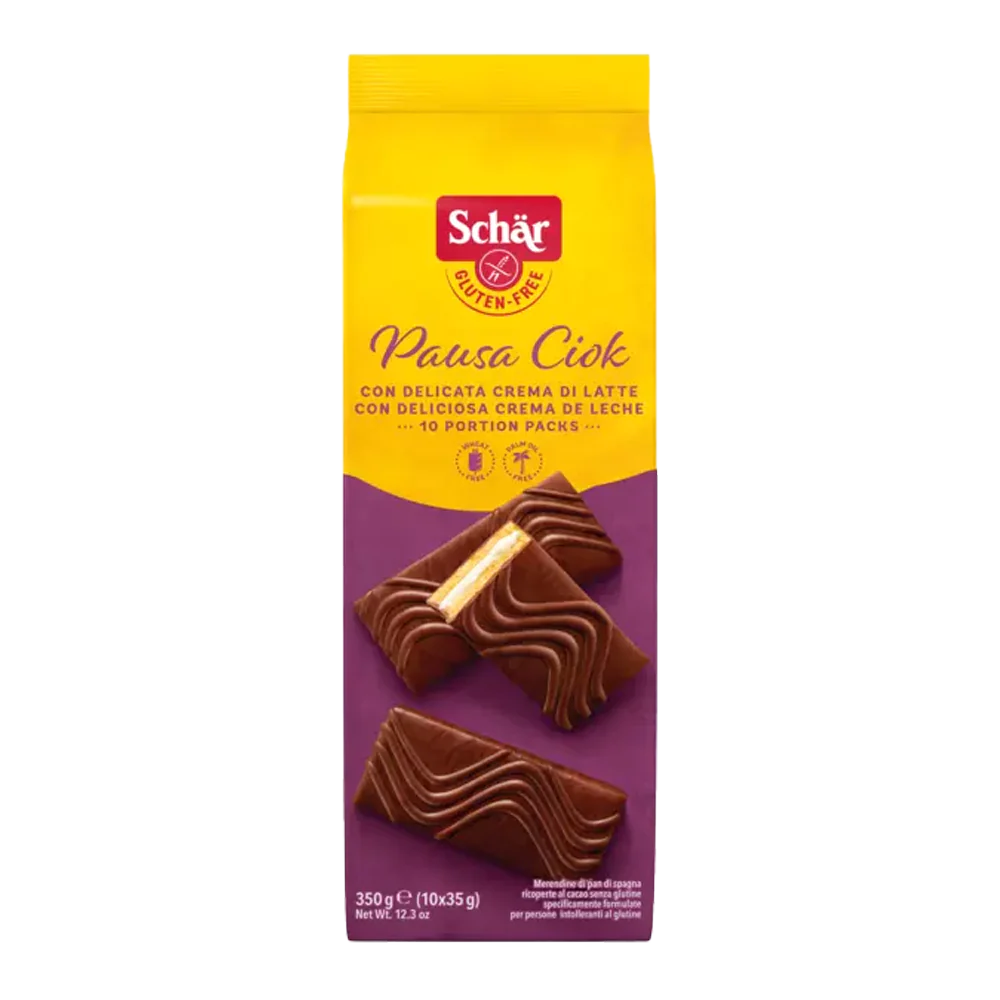 Ciocolata - Pausa Ciok Prajiturele fara gluten cu crema de lapte invelite in ciocolata 350g