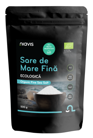 Alimente Fara Gluten - Sare de Mare Fina Ecologica/BIO 500g