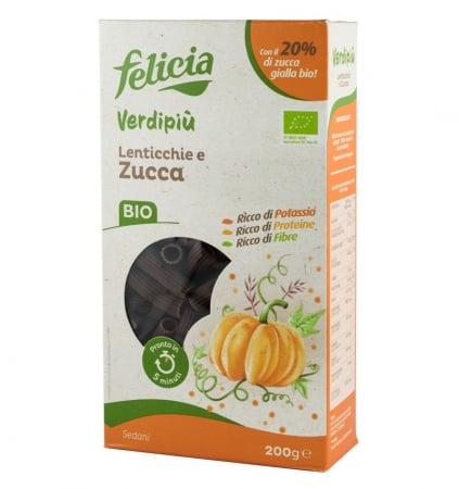 Reg-Enor - Paste Sedani Din Linte Rosie Si Dovleac BIO - Felicia 200g