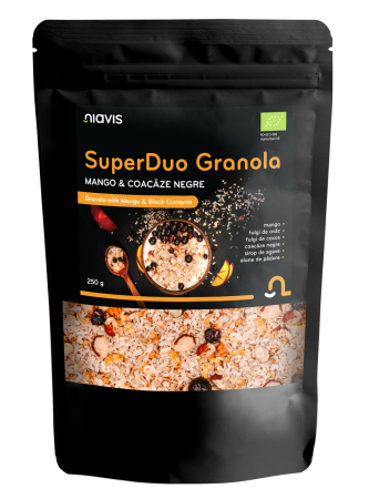 Fara Zahar Adaugat (NSA) - SuperDuo Granola - Mango & Coacaze Negre Ecologica 250g
