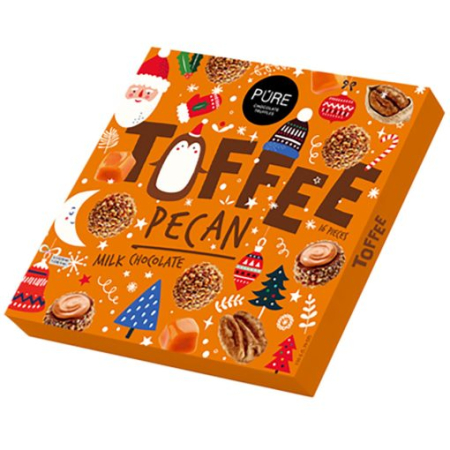 Produse Generale - Toffee de Crăciun - Trufă de Ciocolată cu Caramel și Nuci Pecan 153g
