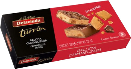 Alimente - Turron - Ciocolata Cu Lapte Si Biscuiti Caramelizati 200g