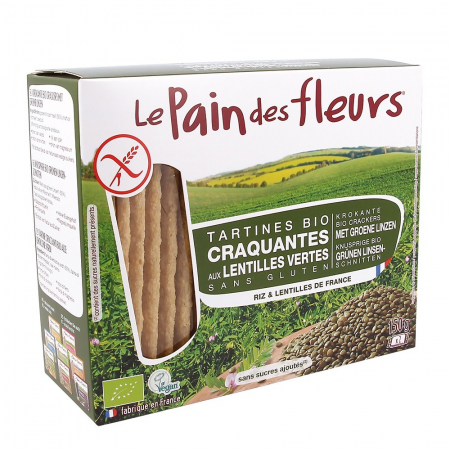 Pentru Copii - Turte crocante cu linte verde - fara gluten 150g