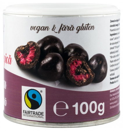 Zmeura Glazurata Cu Ciocolata Neagra 100g [1]