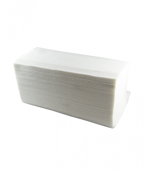 Prosop pliat alb in V, 150 buc, 20 pach/ bax [2]