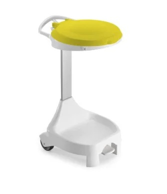 Carucior din plastic cu capac pentru sac de 120 L, capac alb [3]