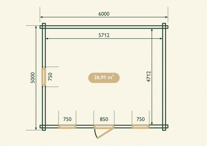 Casuta de gradina Carmenere 6×5m [3]
