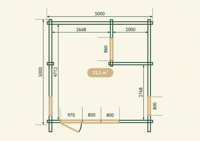 Casuta de gradina Chardonnay 5×5m [7]