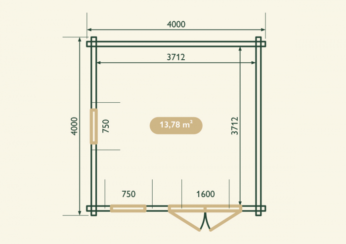 Casuta de gradina Giro 4x4m [2]
